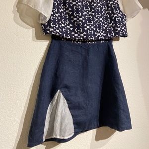 Designer Navy Two-Peice - Skirt